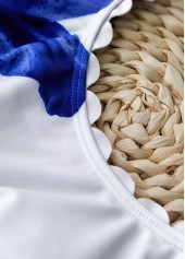 Mid Waisted Floral Print Royal Blue Tankini Set | thumb picture 