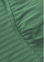 Mid Waisted Tropical Plants Print Sage Green Tankini Set | thumb picture 