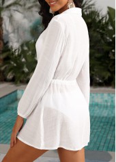 White Button Long Sleeve Cover Up | thumb picture 