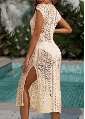 Beige V Neck Split Cover Up | thumb picture 