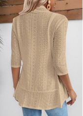 3/4 Sleeve Open Front Light Cardigan | thumb picture 