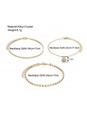 Golden Color Heart Alloy Detail Anklets | thumb picture 