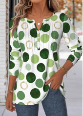 Multi Color Polka Dot Long Sleeve T Shirt