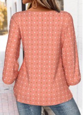 Dusty Pink 3/4 Sleeve Round Neck Blouse | thumb picture 