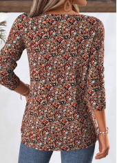 Multi Color Ditsy Floral Print Long Sleeve T Shirt | thumb picture 