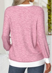 Multi Color Tummy Coverage Long Sleeve Round Neck Sweatshirt | thumb picture 