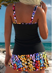 Mid Waisted Leopard Black Tankini Set | thumb picture 