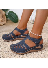 Blue Closed Toe Low Heel Sandals | thumb picture 