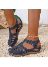 Blue Closed Toe Low Heel Sandals | thumb picture 