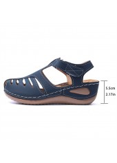 Blue Closed Toe Low Heel Sandals | thumb picture 
