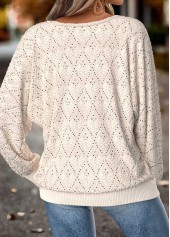 Beige Tummy Coverage Long Sleeve Round Neck T Shirt | thumb picture 