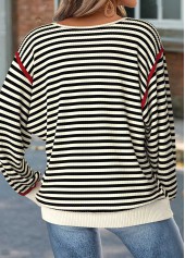 Beige Tummy Coverage Striped Long Sleeve T Shirt | thumb picture 