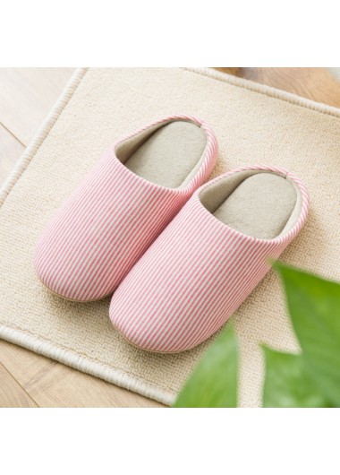 women clothes image of Pink Color Closed Toe Falt Slippers