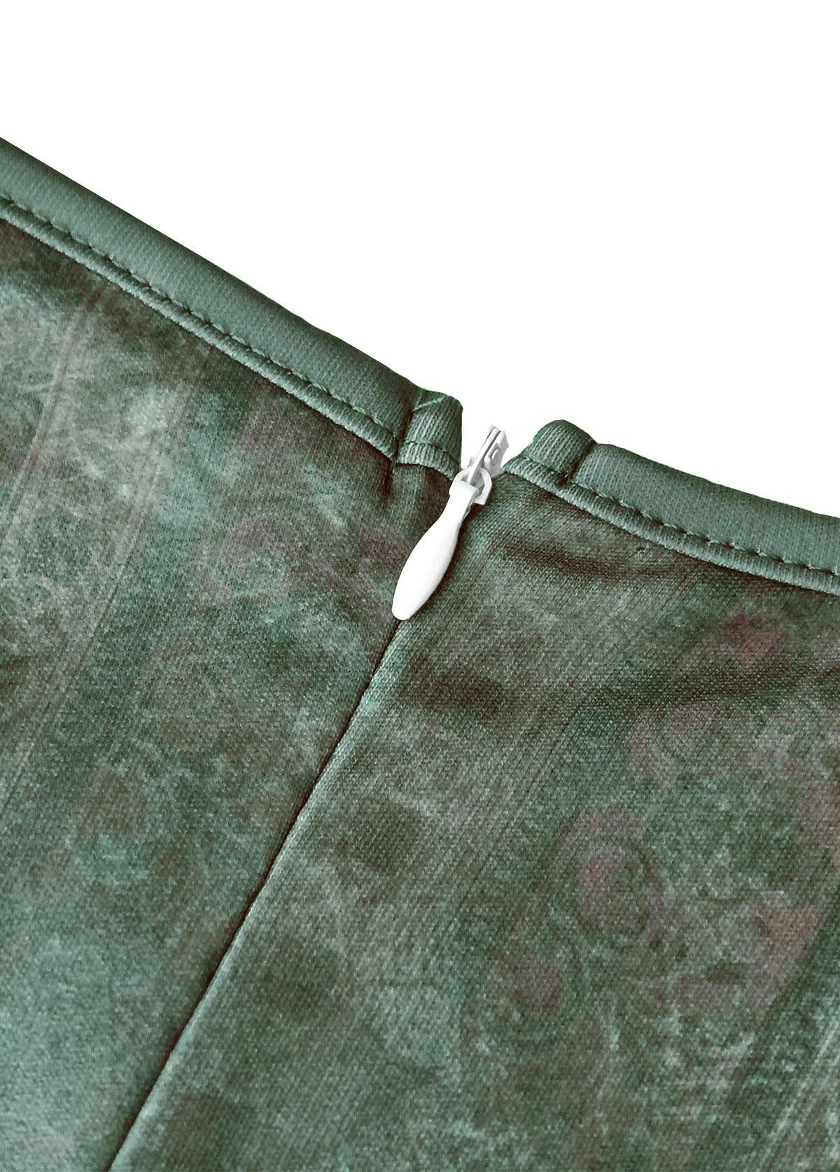 Sage Green Two Piece Floral Print Dress and Cardigan | picture 