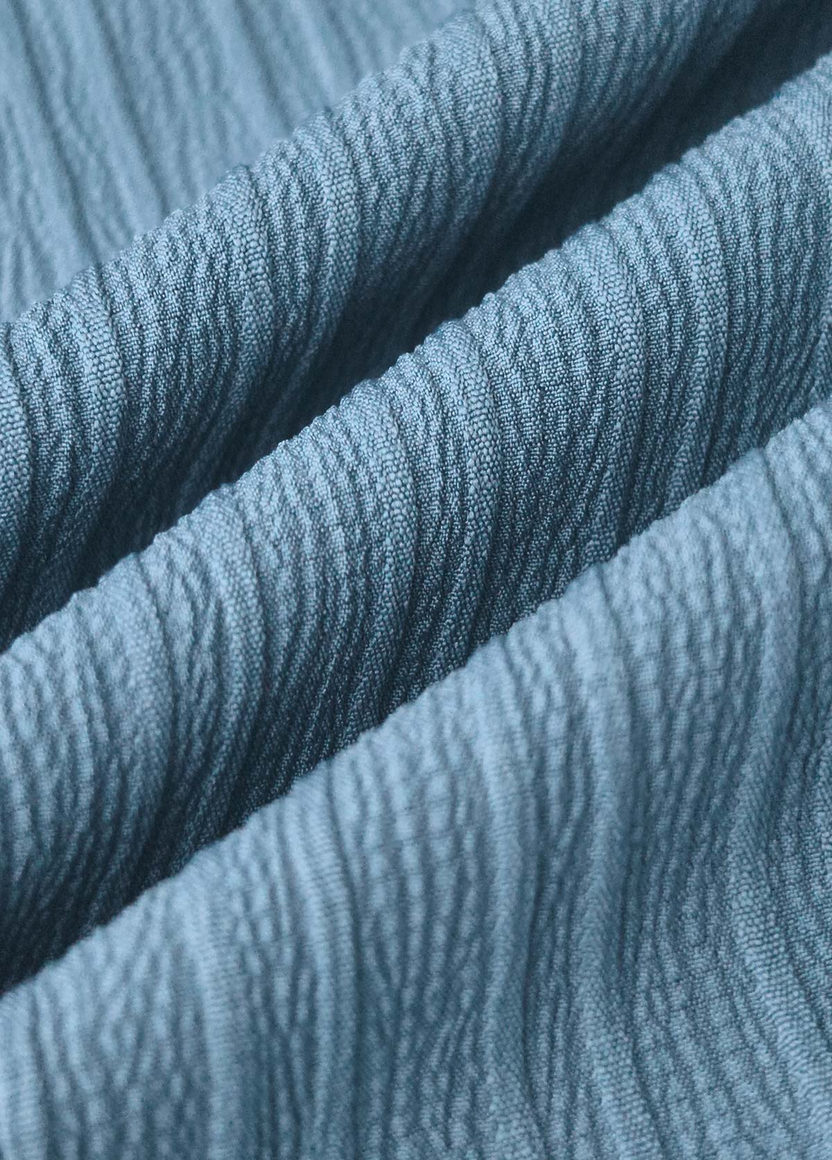 Dusty Blue Fake 2in1 Floral Print A Line Dress | picture 