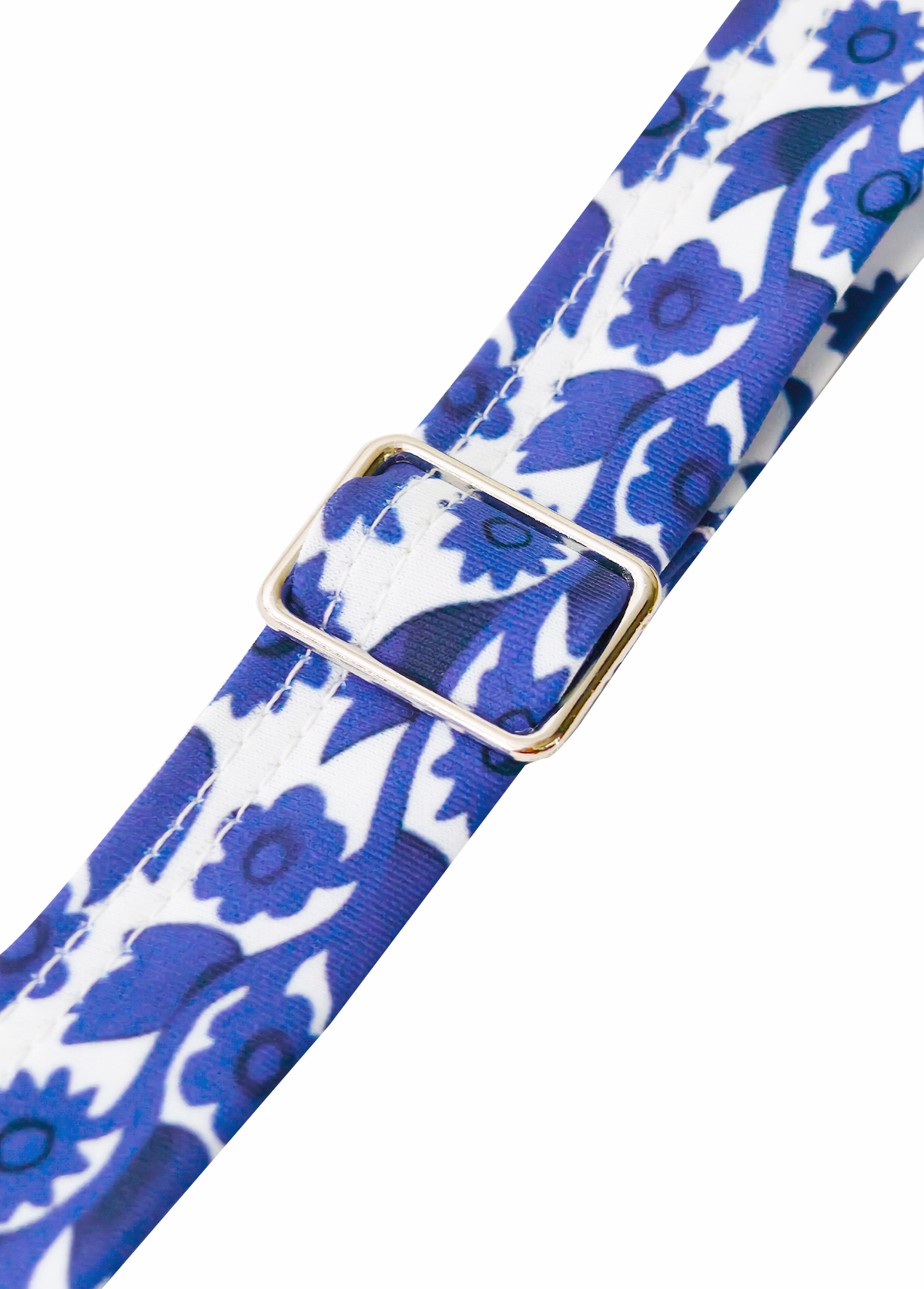 Ruched Random Floral Print Blue Tankini Set | picture 