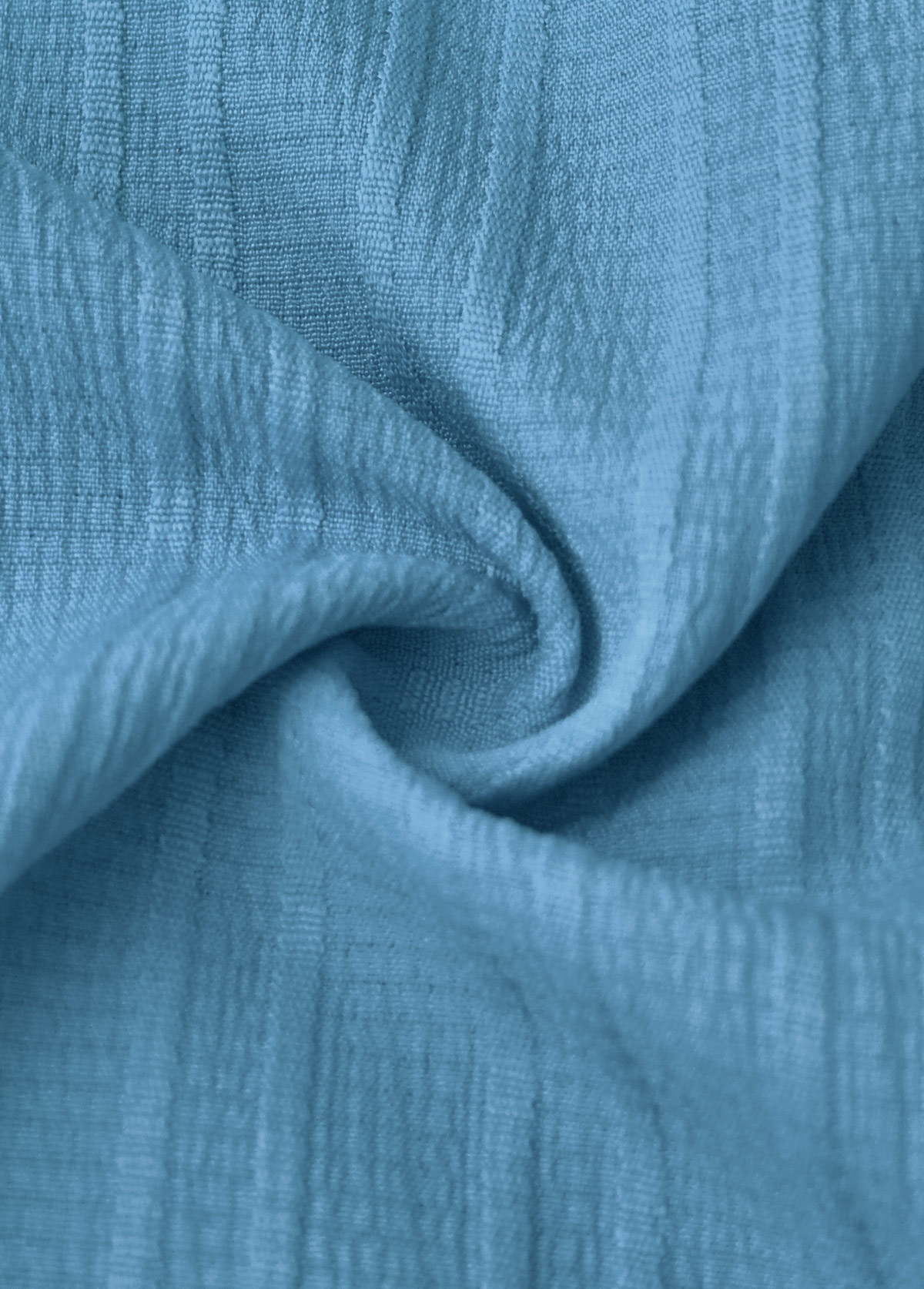 Dusty Blue Embroidery A Line Sleeveless V Neck Dress | picture 