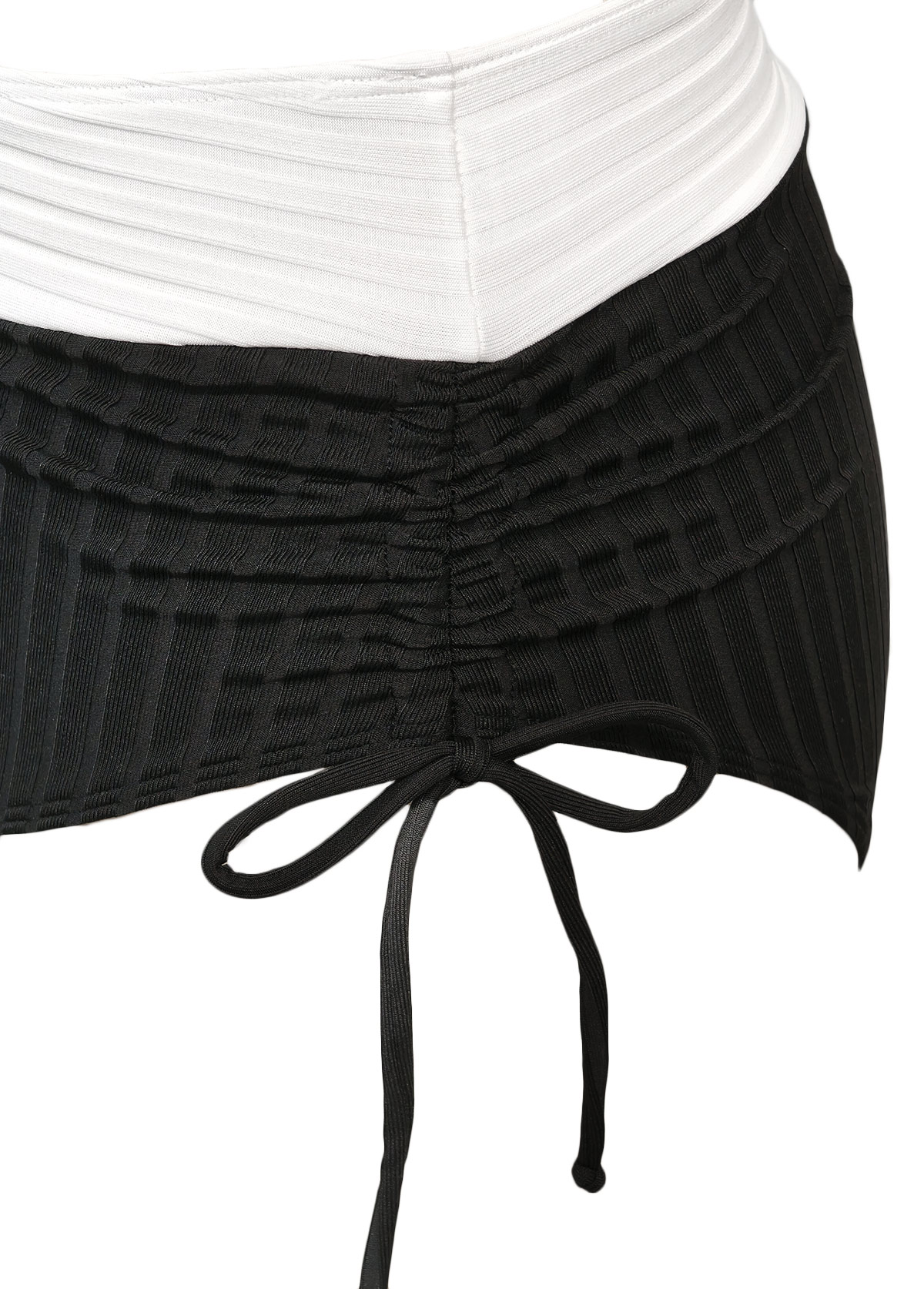 High Waisted Black Tie Bikini Set | picture 