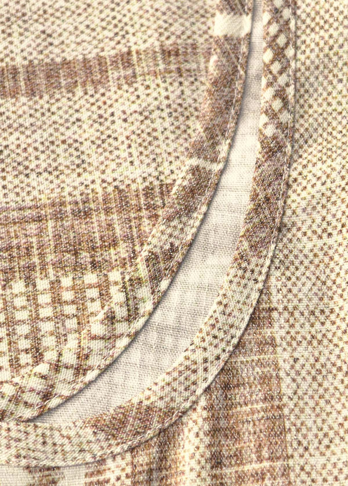 Light Camel Geometric Print Dress | picture 