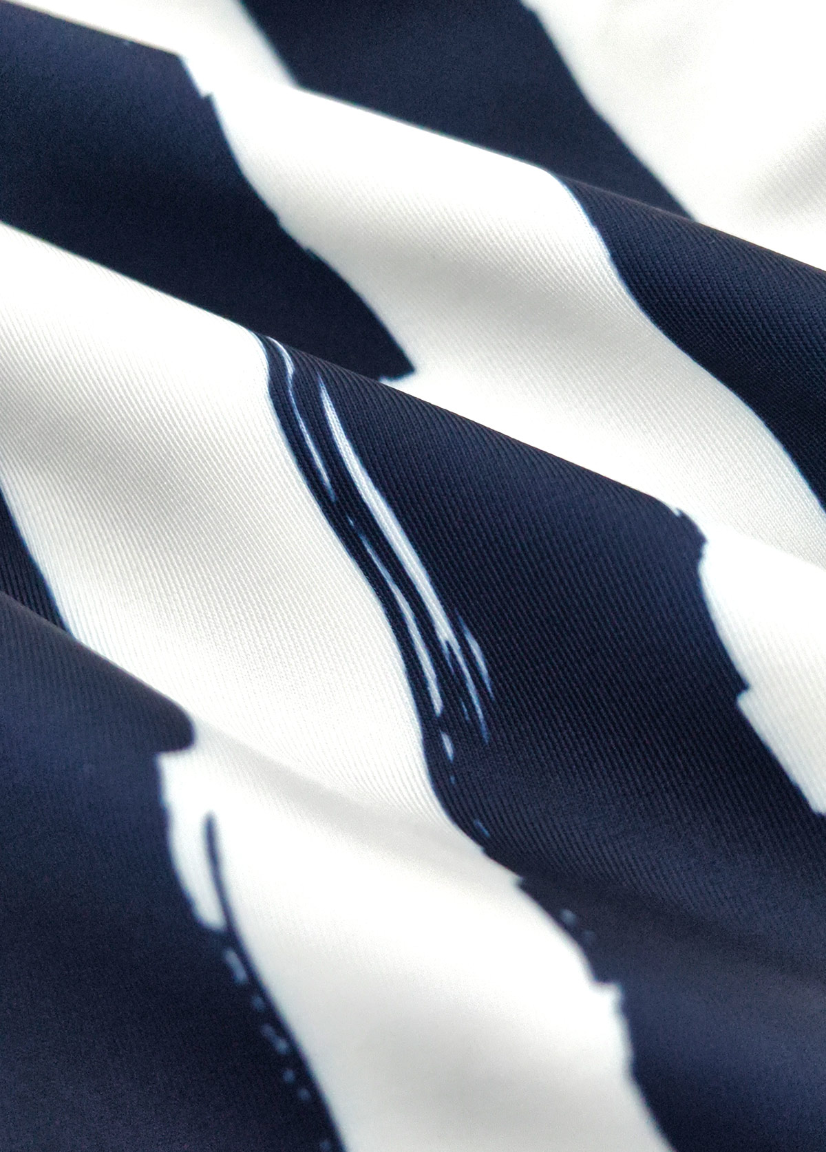 Tie Mid Waisted Striped Navy Tankini Set | picture 