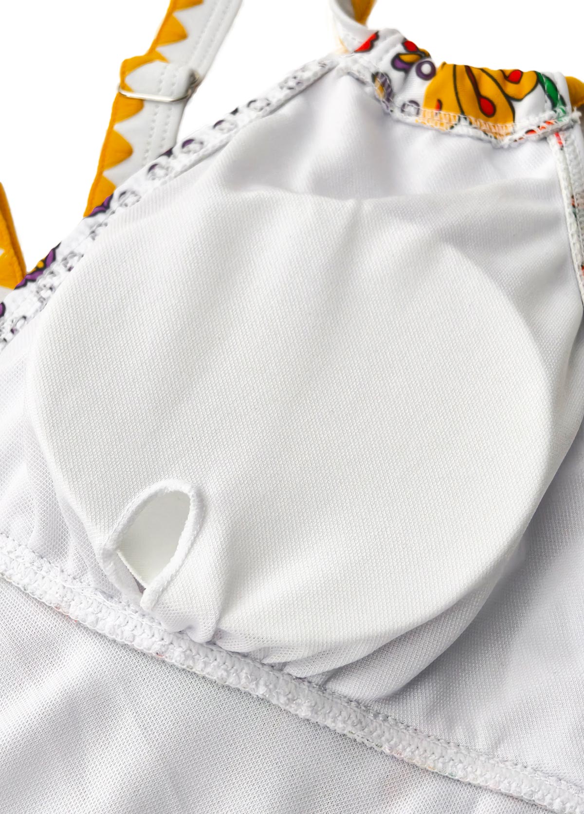 Circular Ring Floral Print Multi Color One Piece Swimwear | picture 