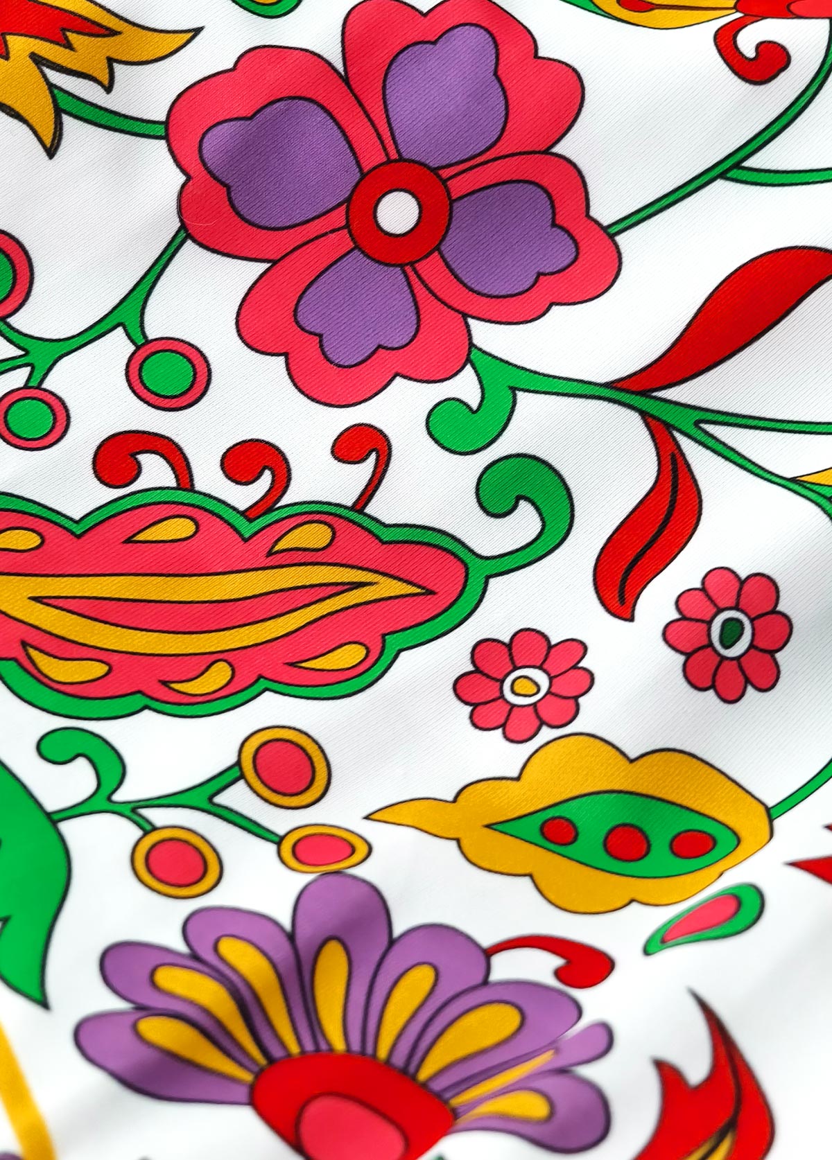 Circular Ring Floral Print Multi Color One Piece Swimwear | picture 