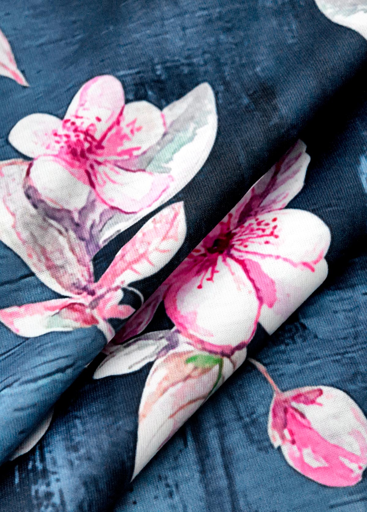 Denim Blue Random Floral Print Sleeveless Tank Top | picture 