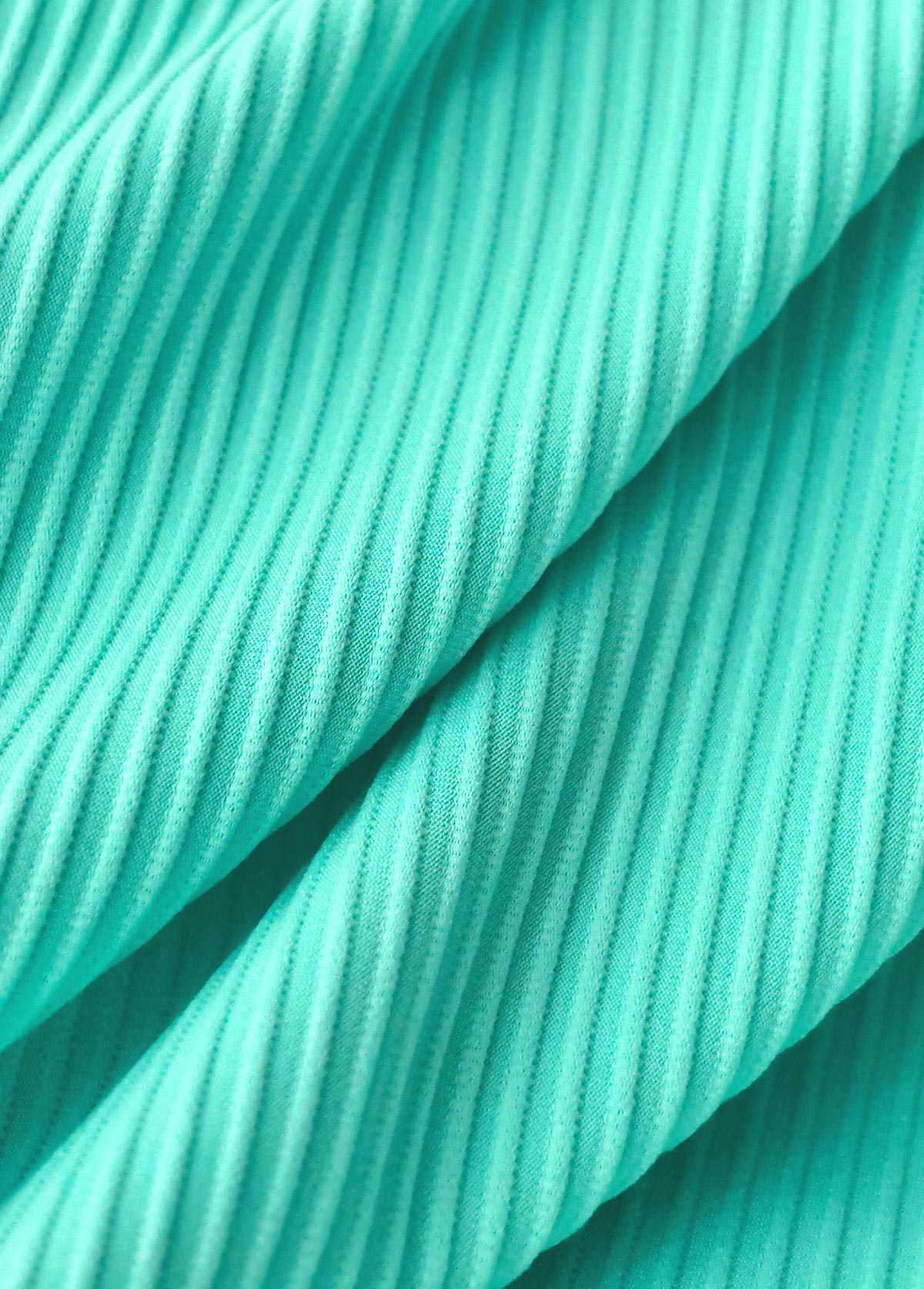 Mid Waisted Floral Print Cyan Tankini Set | picture 