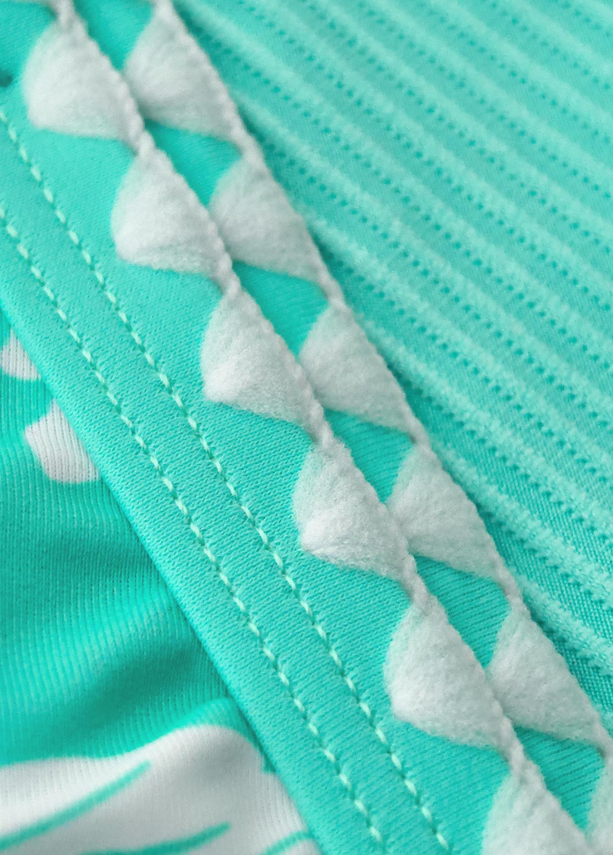 Mid Waisted Floral Print Cyan Tankini Set | picture 