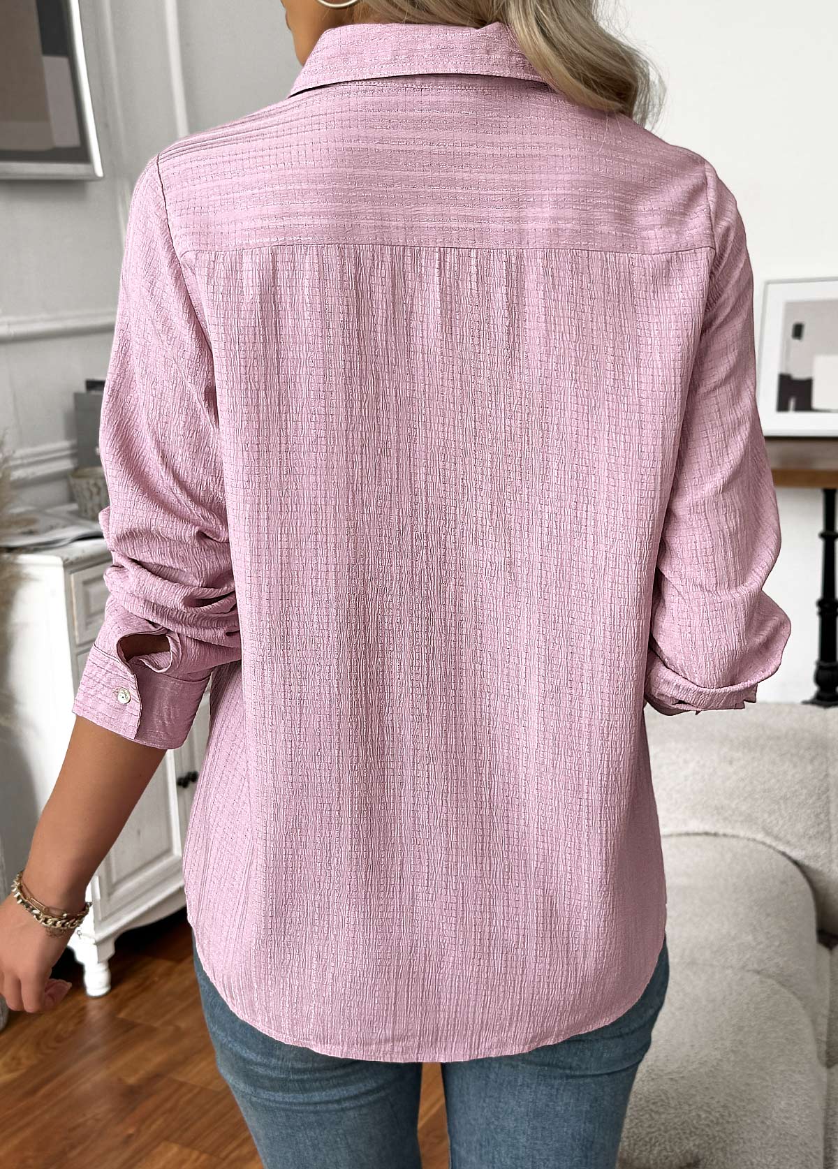 Pink Tummy Coverage Long Sleeve Shirt | picture 