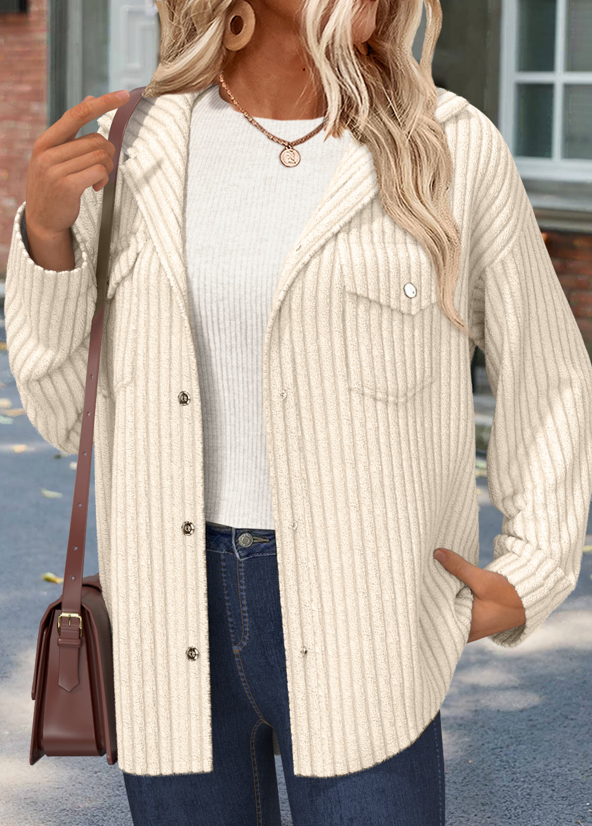 Beige Tummy Coverage Long Sleeve Shirt | picture 