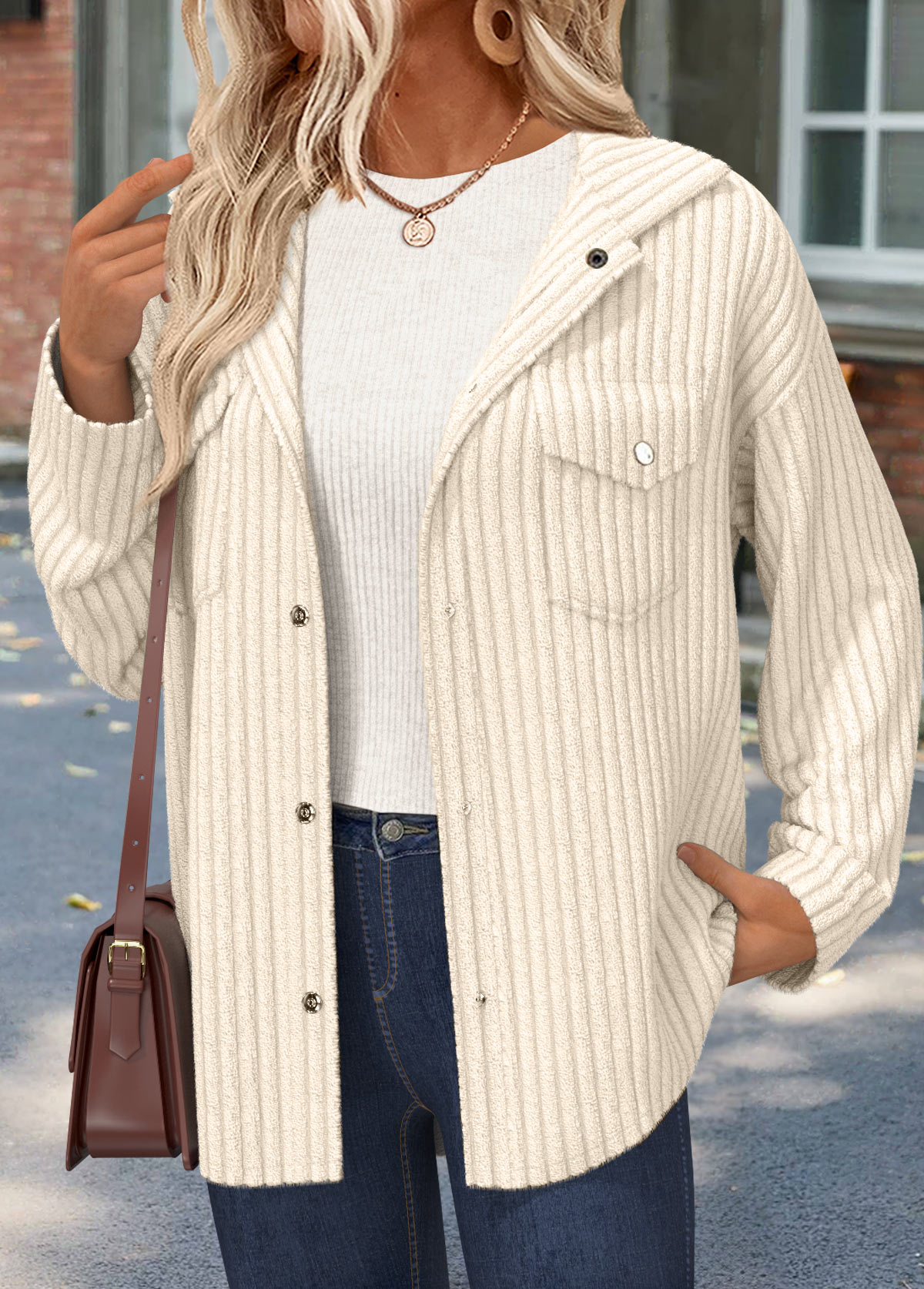 Beige Tummy Coverage Long Sleeve Shirt | picture 