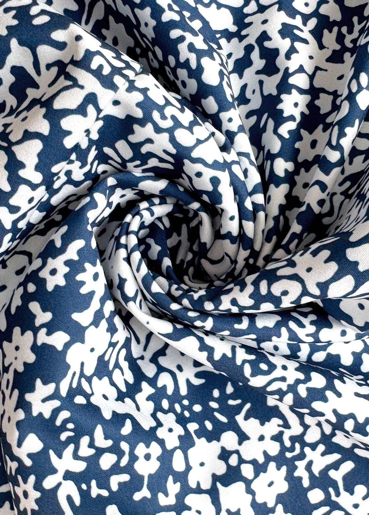 Light Blue Ditsy Floral Print Straight Leg Pants | picture 