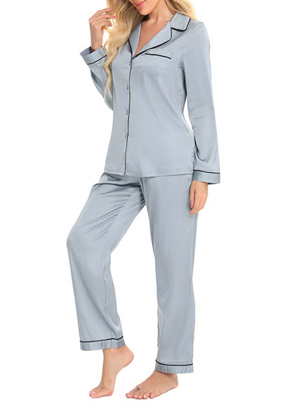 Dark Grey Long Sleeve Lounge Top and Pants | picture 