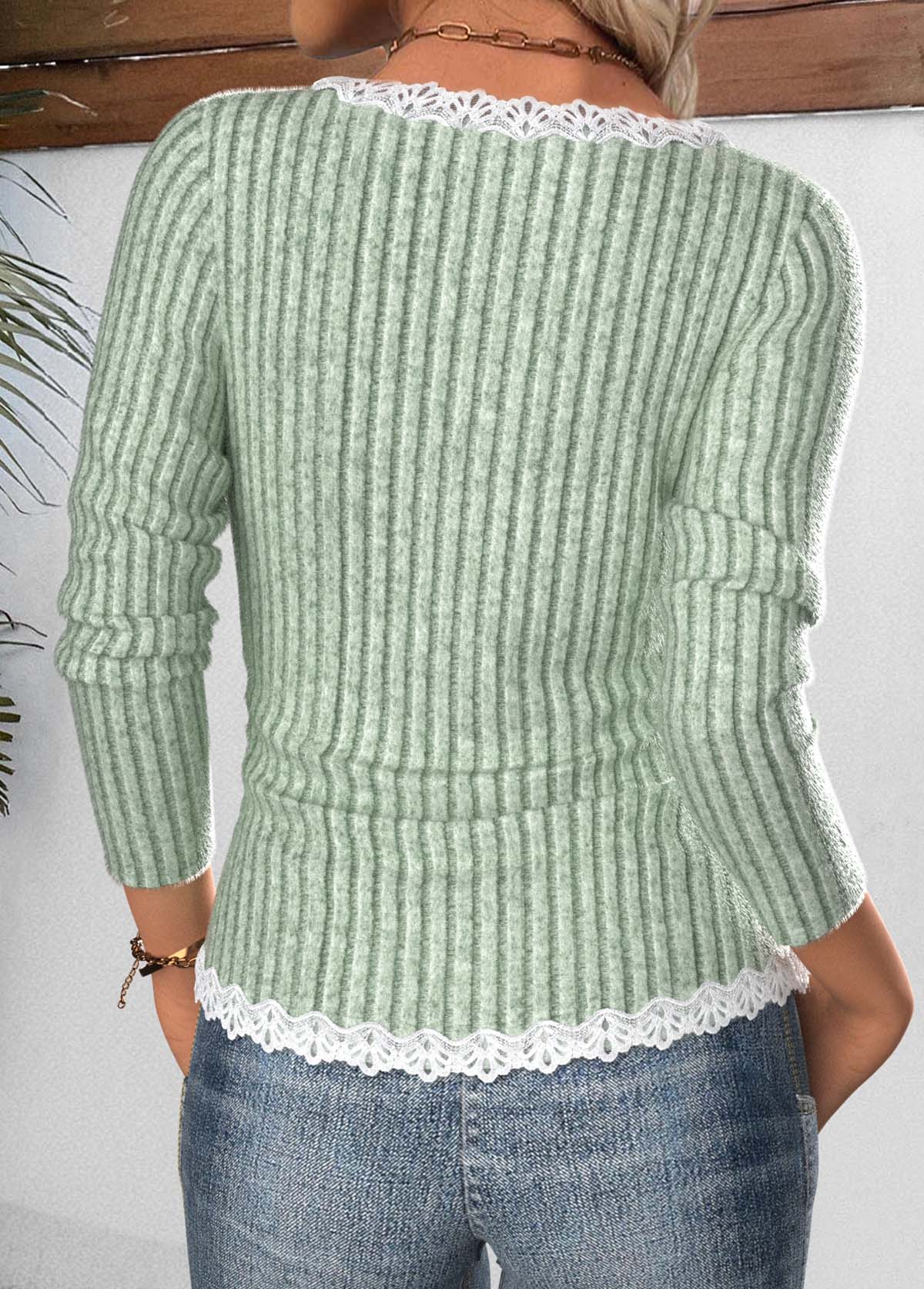 Sage Green Tummy Coverage Long Sleeve T Shirt | picture 