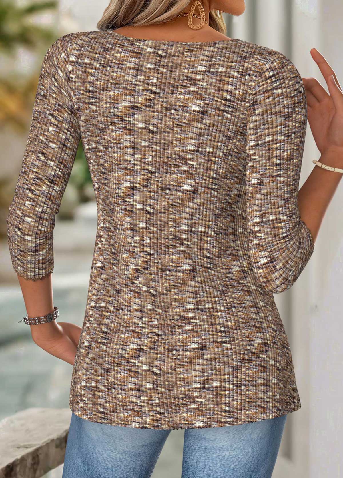 Dark Coffee Tummy Coverage Long Sleeve T Shirt | picture 