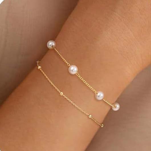 Golden Color Stainless Steel Detail Bracelet | picture 