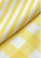 Light Yellow Patchwork Striped Long Sleeve Shirt | thumb picture 