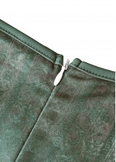 Sage Green Two Piece Floral Print Dress and Cardigan | thumb picture 