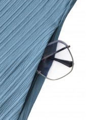 Dusty Blue Fake 2in1 Floral Print A Line Dress | thumb picture 