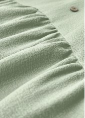 Sage Green Button A Line Half Sleeve Dress | thumb picture 