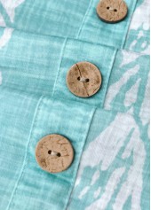 Mint Green Tummy Coverage Marine Life Print Strappy Dress | thumb picture 