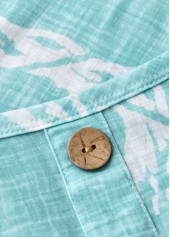 Mint Green Tummy Coverage Marine Life Print Strappy Dress | thumb picture 