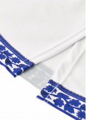 Ruched Random Floral Print Blue Tankini Set | thumb picture 