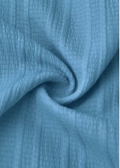 Dusty Blue Embroidery A Line Sleeveless V Neck Dress | thumb picture 