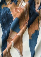 White Button Geometric Print Short Sleeveless V Neck Dress | thumb picture 