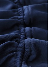 Tie Mid Waisted Striped Navy Tankini Set | thumb picture 