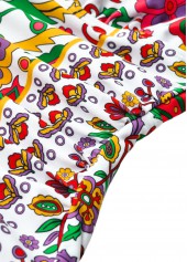 Circular Ring Floral Print Multi Color One Piece Swimwear | thumb picture 