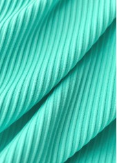 Mid Waisted Floral Print Cyan Tankini Set | thumb picture 