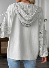 Light Grey Marl Long Sleeve Hoodie | thumb picture 